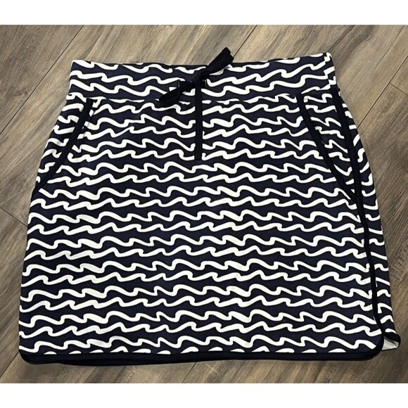 T by Talbots Knit Skort Blue & White Stripe Tennis Golf SZ P - Picture 1 of 7